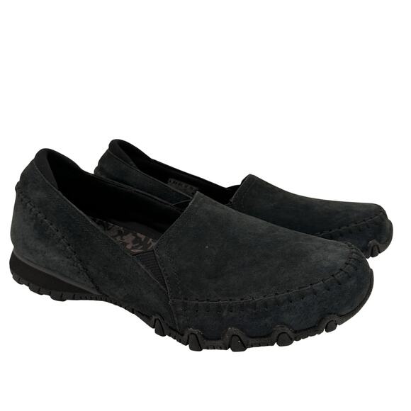 Skechers Women's Relaxed Fit Air Cooled Memory Foam Black Suede Sneakers Size 8 - Picture 1 of 9